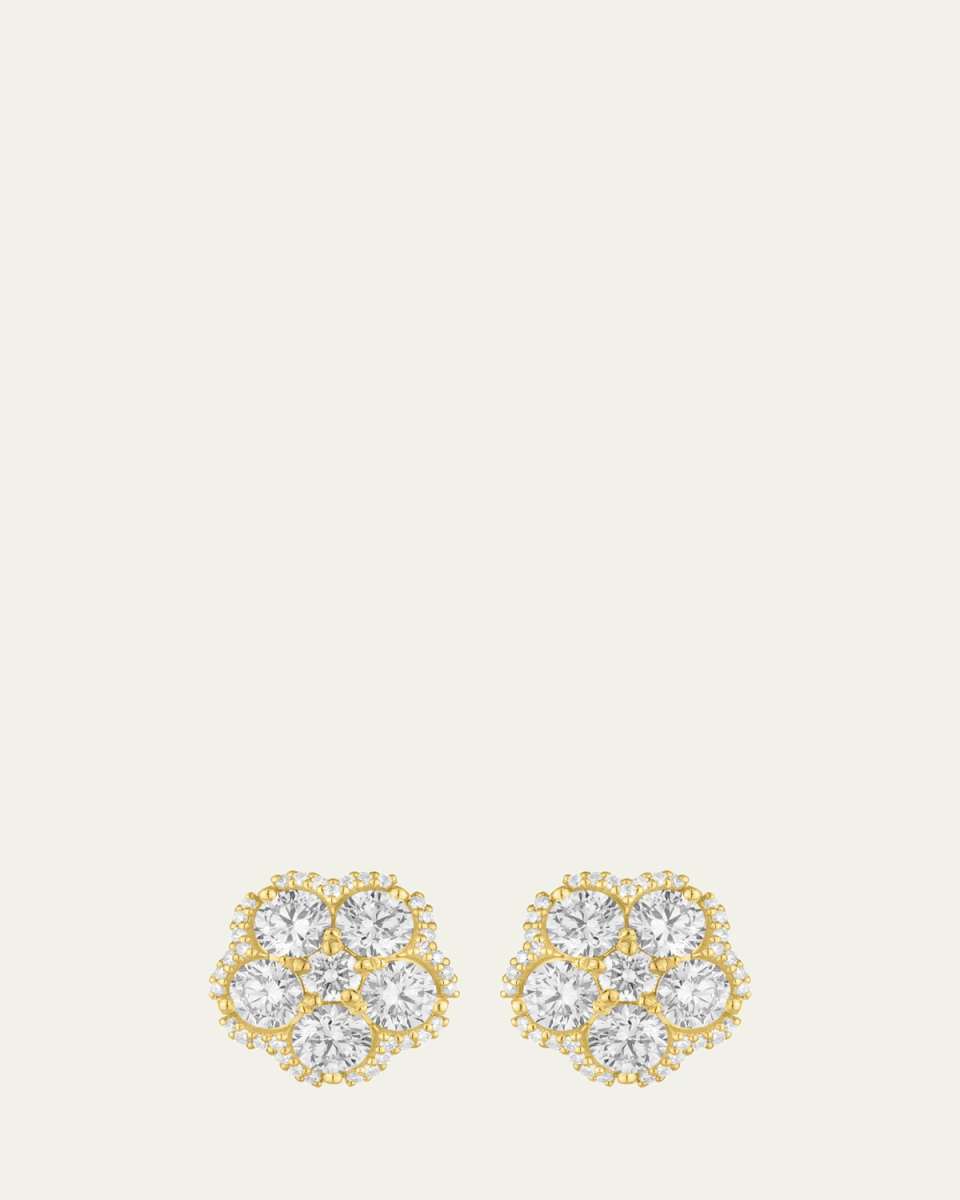 13mm Wild Child 18K Gold Diamond Stud Earrings